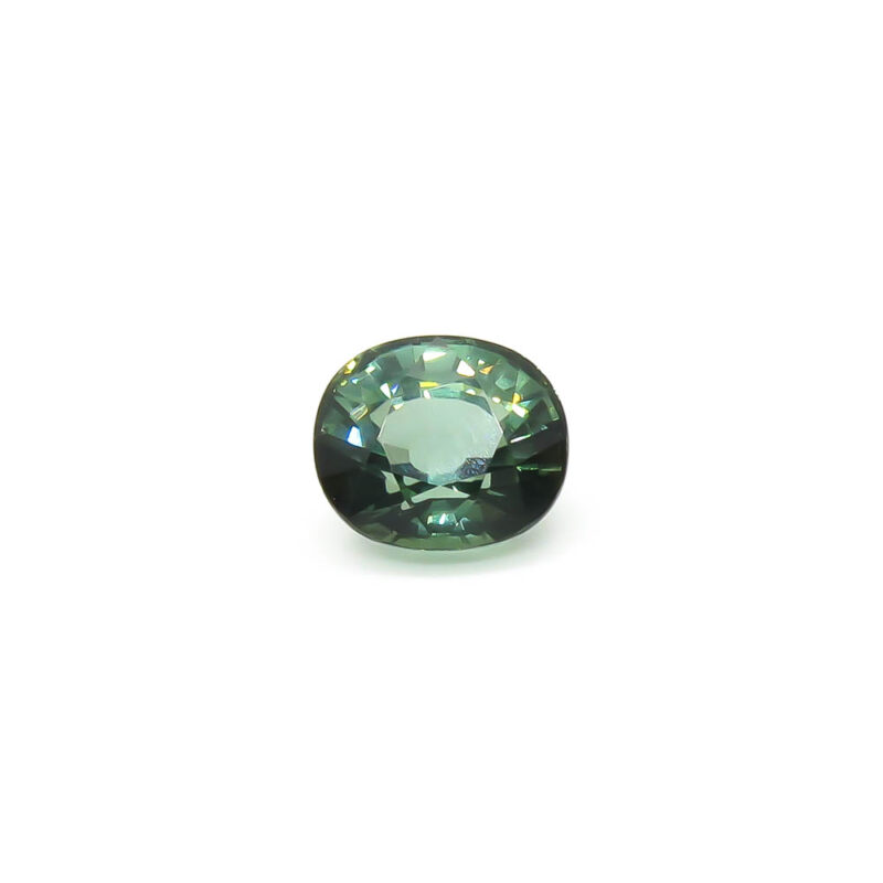 3.7 ct Faceted Oval Dark Gray-Green Tourmaline